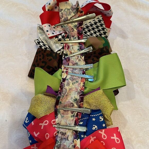 Hair Bows Barettes Set of 40 All Colors main image 14